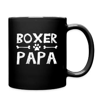 Deutscher Boxer Papa - Tasse einfarbig - Schwarz - Rechts