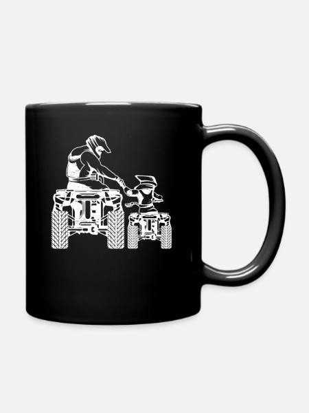 Quad père et fille cadeau de la fête des pères - Mug uni - noir