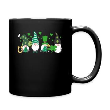 St Patrick's Day Dwarf Swelling Shamrock - Full Colour Mug - black - Right