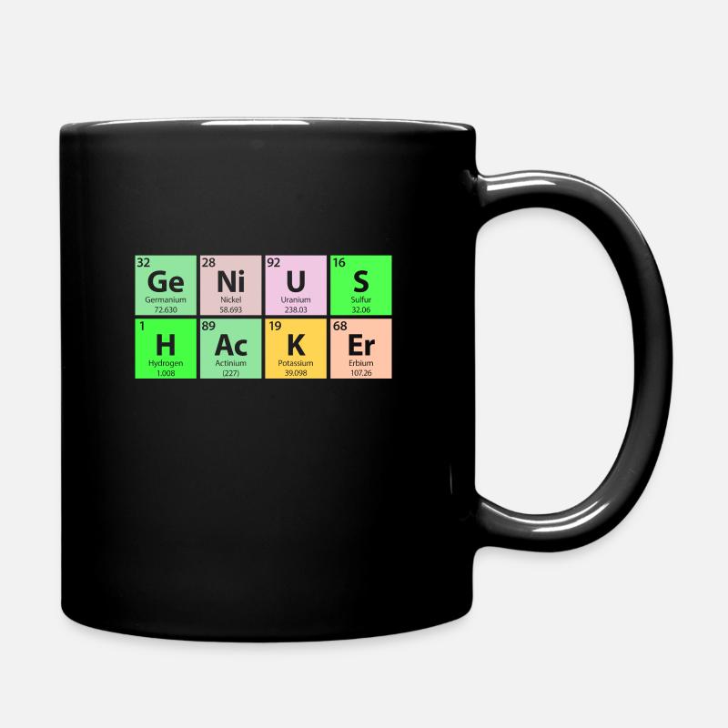 Tableau périodique Genius Hacker - Mug uni - noir