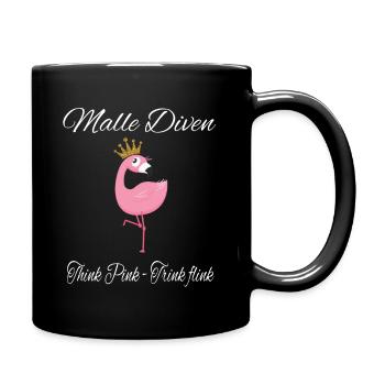 Malle Diven Mallorca Party Trinkteam - Tasse einfarbig - Schwarz - Rechts