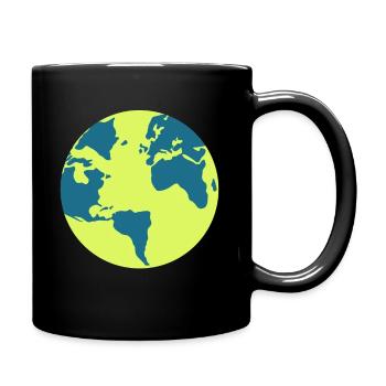 erde, planet, earth day, klimawandel, umwelt - Tasse einfarbig - Schwarz - Rechts