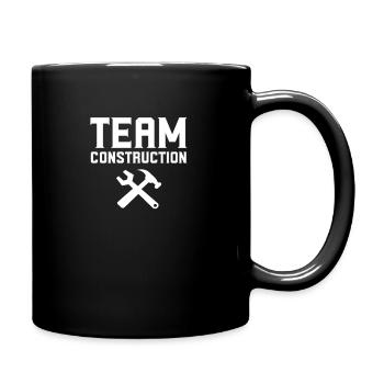 Team construction site building construction construction construction workers excavator - Full Colour Mug - black - Right
