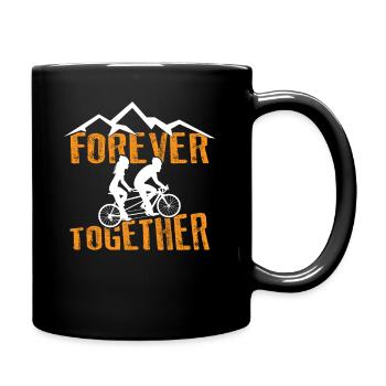 Tandem Bicycle Forever Together Cyclist Tandem - Full Colour Mug - black - Right