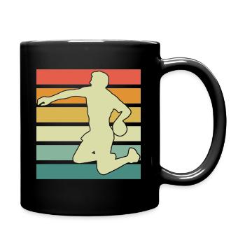 Handball Retro Vintage Handballer Indoor Sports - Full Colour Mug - black - Right