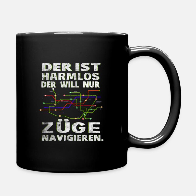 Fahrdienstleiter , Eisenbahner und Weichenwärter - Tasse einfarbig - Schwarz