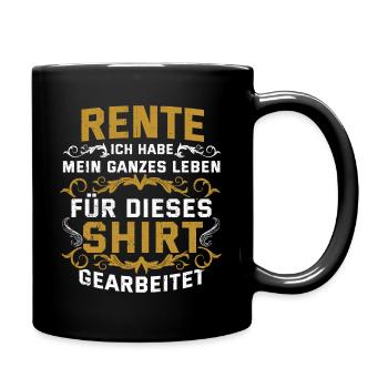 Rente - Tasse einfarbig - Schwarz - Rechts