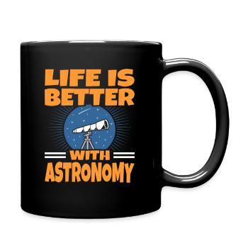 Astronomie - Tasse einfarbig - Schwarz - Rechts
