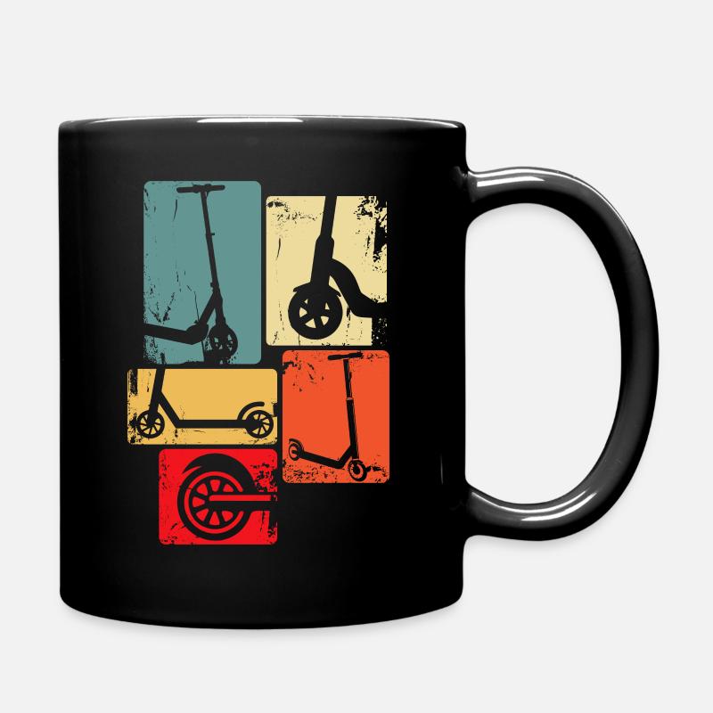 Scooter Scooter Stunt Pedal Scooter Gift - Full Colour Mug - black