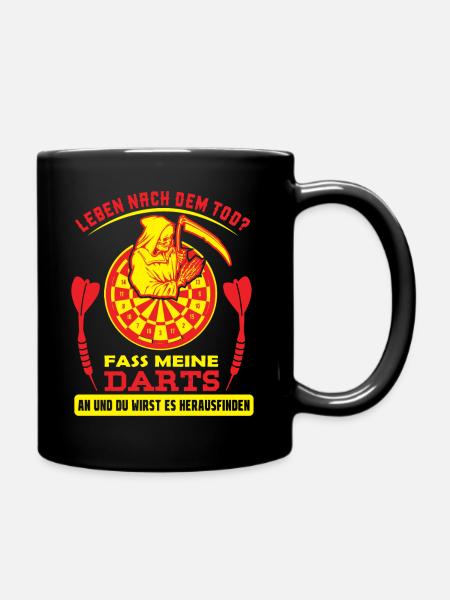 Dart Darts Bullseye Dartspieler Dartboard Geschenk - Tasse einfarbig - Schwarz