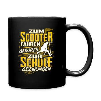 Stunt Scooter Tretroller Spruch Kinder Geschenk - Tasse einfarbig - Schwarz - Rechts