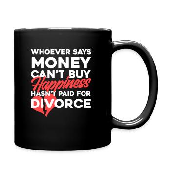 Mens Funny Recently Divorce graphique - Mug uni - noir - Droite