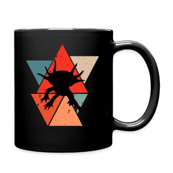Axolotl Axolotls Amphibien retro Geschenk - Tasse einfarbig - Schwarz - Rechts