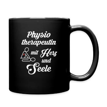 Physiotherapist with heart and soul gift - Full Colour Mug - black - Right