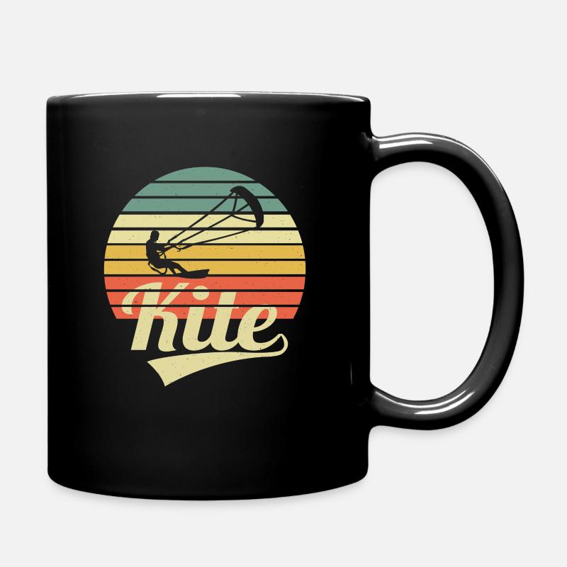 Kite Surfer Vintage Kitesurfing Kitesurfer Kiter - Tasse einfarbig - Schwarz