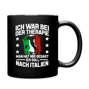 Italien Venedig Fußball Geschenk für Italiener Rom - Tasse einfarbig - Schwarz - Rechts