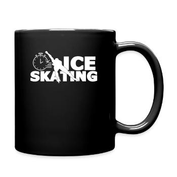 Ice Skating speed skating Eisschnelllauf Eislauf - Full Colour Mug - black - Right