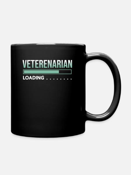 Tierarzt laoding - Tasse einfarbig - Schwarz