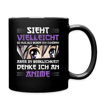 Anime Manga Otaku - Tasse einfarbig - Schwarz - Rechts