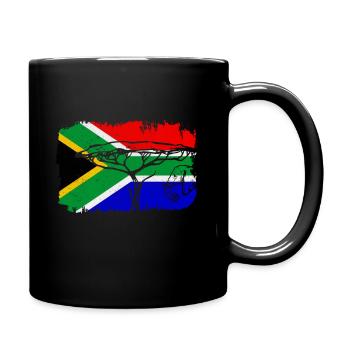 Afrique du Sud drapeau - Mug uni - noir - Droite