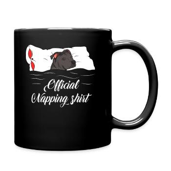 Staffordshire Terrier Sleeping Shirt Gift - Full Colour Mug - black - Right