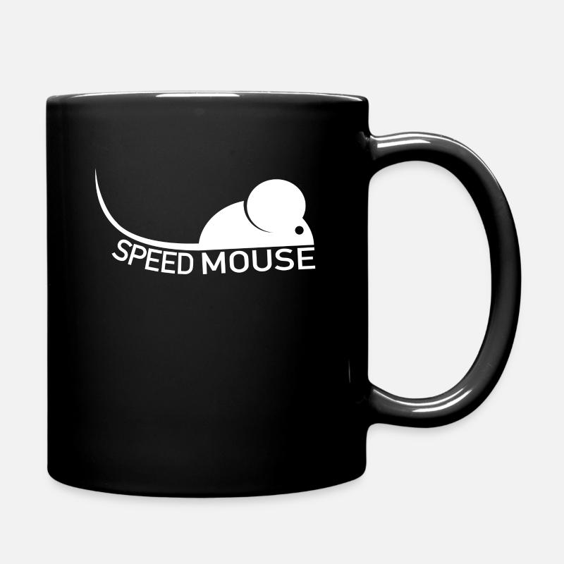 Schnelle Maus Rennmaus - Speed Mouse - Tasse einfarbig - Schwarz