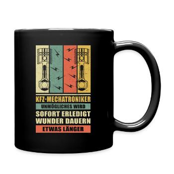 Kfz-Mechatroniker Kfz-Mechaniker Geschenk - Tasse einfarbig - Schwarz - Rechts