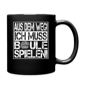 Boules Petanque - Tasse einfarbig - Schwarz - Rechts