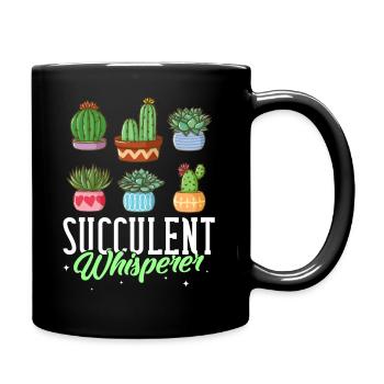 Succulent Cactus Cactus Aloe Vera Agave - Full Colour Mug - black - Right