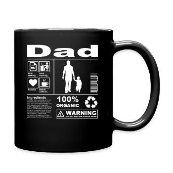 Dad Product Description - Tasse einfarbig - Schwarz - Rechts