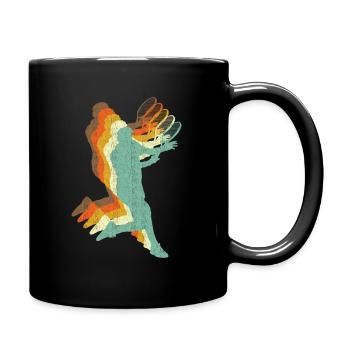 Tennis Retro Style - Tasse einfarbig - Schwarz - Rechts