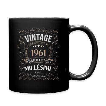 ANNIVERSAIRE PAPA NÉ EN 1961 idée cadeau humour - Mug uni - noir - Droite