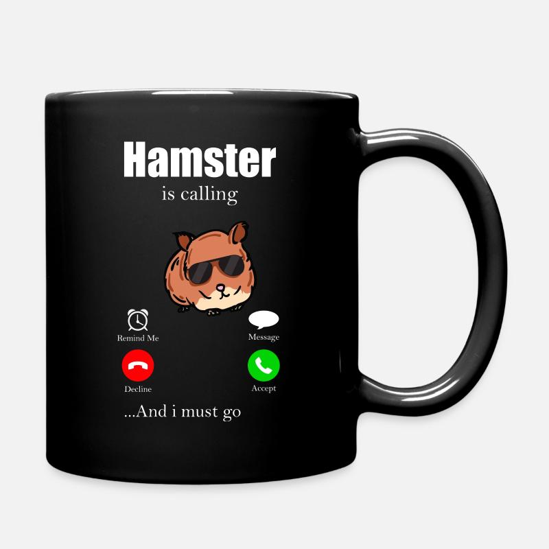 Hamster - Tasse einfarbig - Schwarz