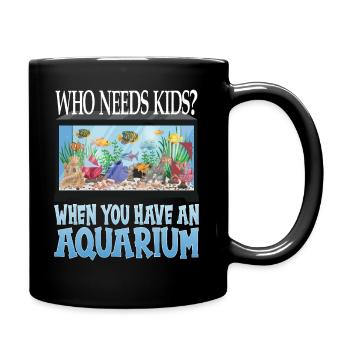 Aquarium Fish Aquaristic Ornamental Fish Gift - Full Colour Mug - black - Right