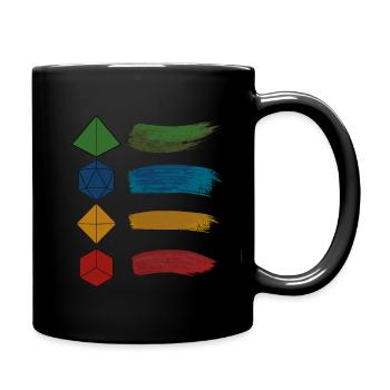 RPG D20 Fantasy Role Playing Pen and Paper - Full Colour Mug - black - Right