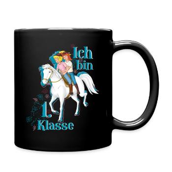 Bibi und Tina Ich Bin 1. Klasse - Tasse einfarbig - Schwarz - Rechts