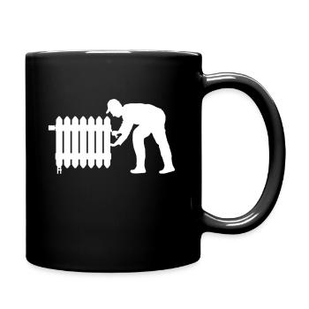Heating builder heating plant mechanic gift - Full Colour Mug - black - Right