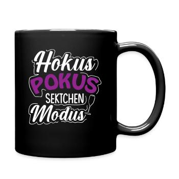 Hokus Pokus Sektchen Modus | Sektchen Mädels - Tasse einfarbig - Schwarz - Rechts