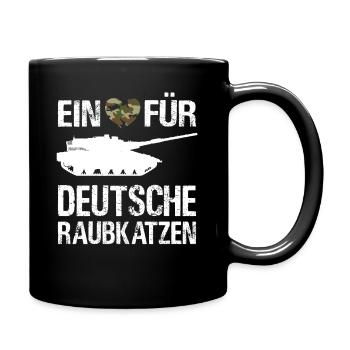 Panzer Bundeswehr Panzerfahrer Sprüche Herren - Tasse einfarbig - Schwarz - Rechts