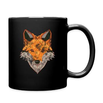 Fuchs Motiv Damen Wild Foxy Herren Geschenk - Tasse einfarbig - Schwarz - Rechts