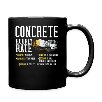 Fahrmischer Betonmischer Beton Baustelle - Tasse einfarbig - Schwarz - Rechts