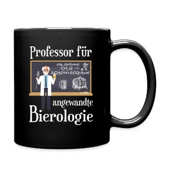 Professor für Bierologie Bierbrauer Craft Beer - Tasse einfarbig - Schwarz - Rechts