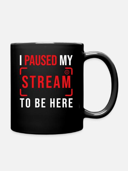Streamer Streaming Livestream Geschenk - Tasse einfarbig - Schwarz