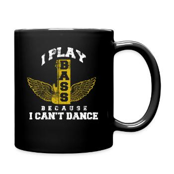 Bass Gitarrist Bassist Bass Spieler - Tasse einfarbig - Schwarz - Rechts