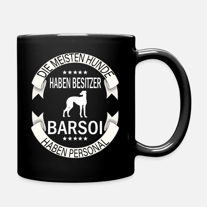 Barsoi Barzala Windhunde Hund Borzoi Hunde - Tasse einfarbig - Schwarz