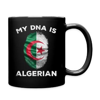 ALGERIA Finger Druck Flagge Meine DNA ist algerische Stolz - Tasse einfarbig - Schwarz - Rechts