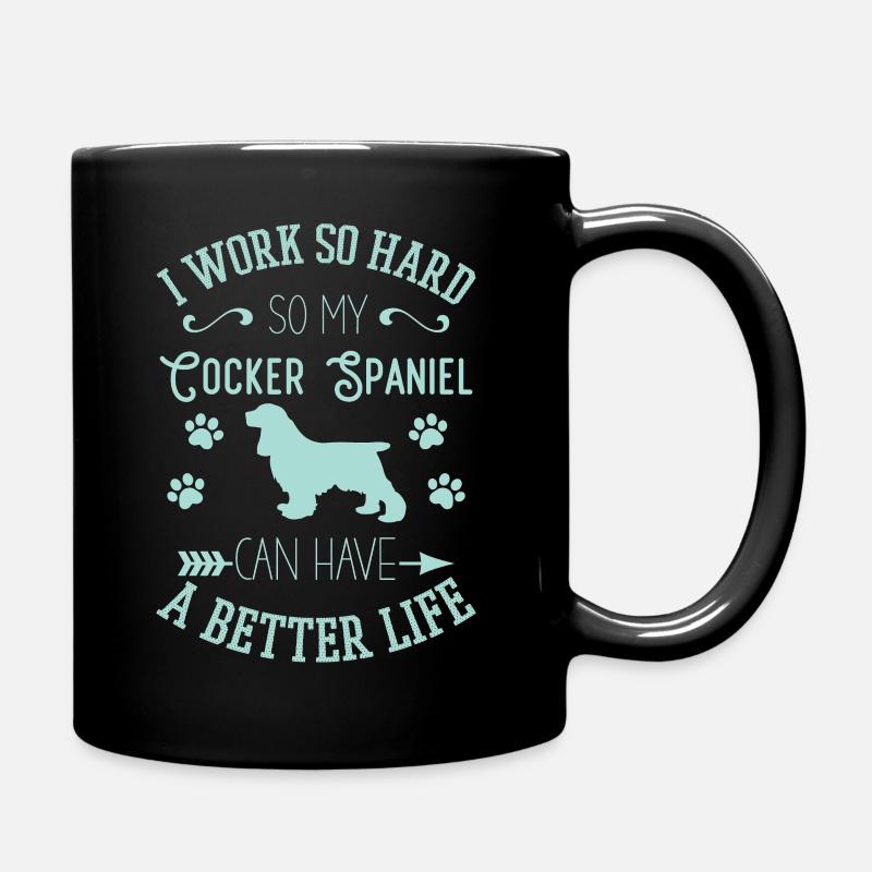 Cocker Spaniel - Full Colour Mug - black