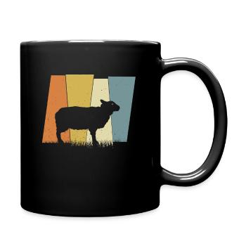 mouton mouton cadeau vintage mouton motif berger - Mug uni - noir - Droite