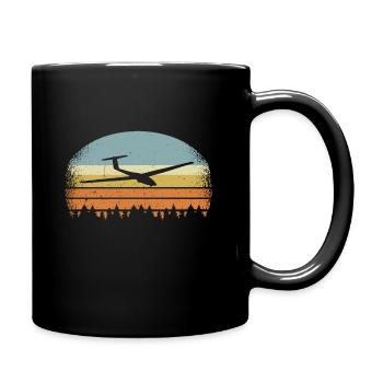 Segelfliegen Segelflugzeug Segelflug Segelflieger - Tasse einfarbig - Schwarz - Rechts