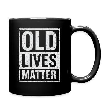 Old Grandparents Lives Matter Elders - Full Colour Mug - black - Right